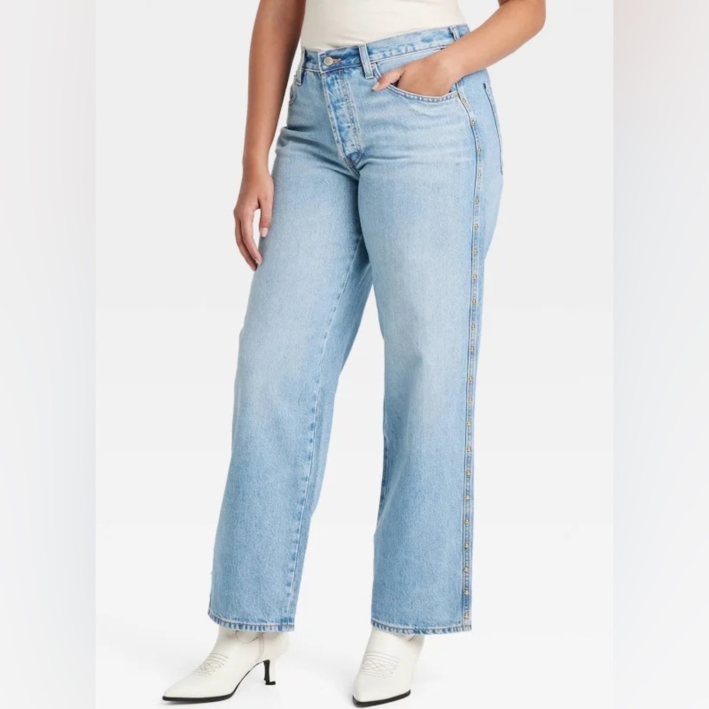 Universal Thread Mid-Rise Studded 90’s Baggy Jeans